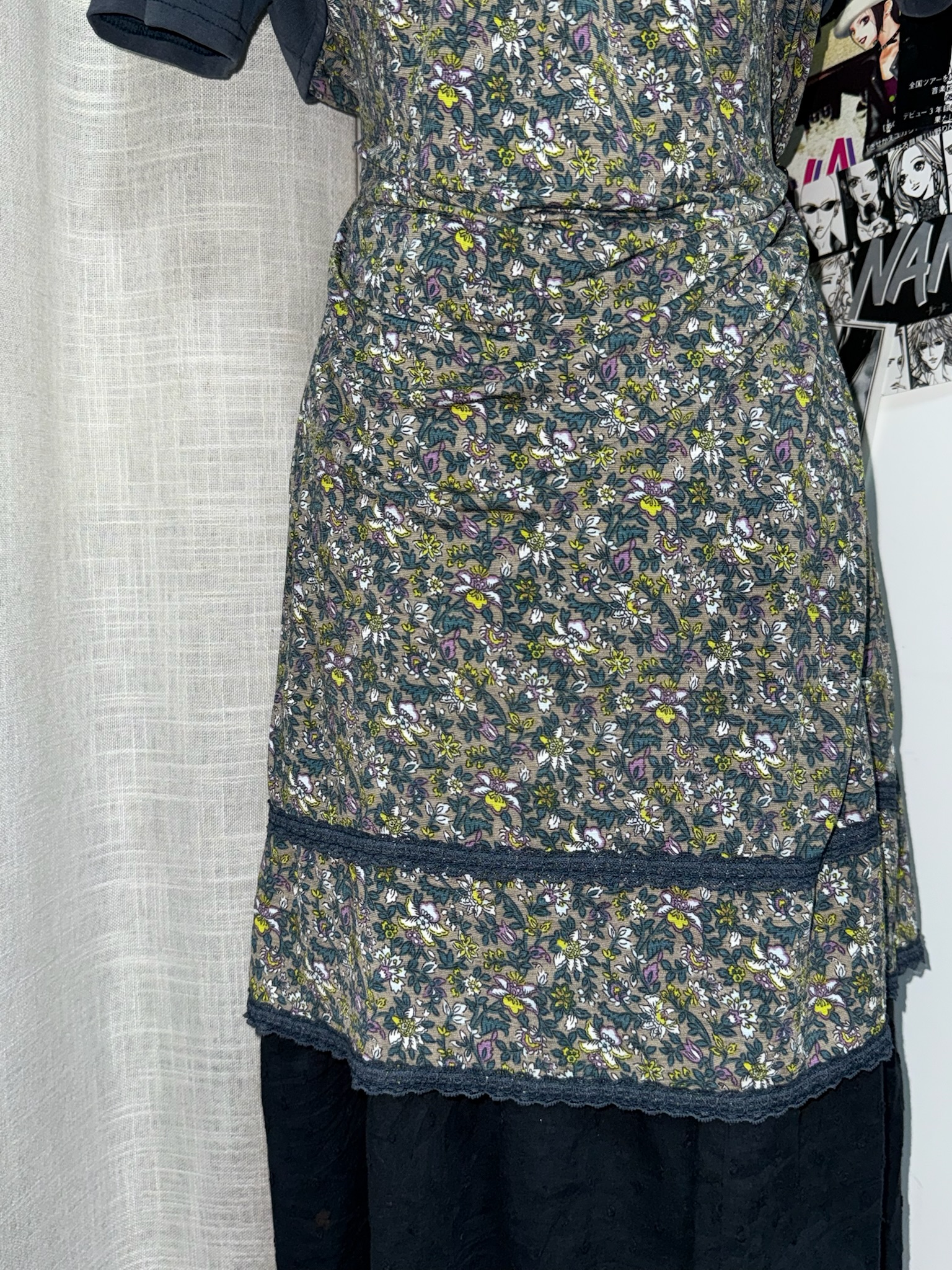 Prairie Floral Dress with Short Sleeve Cardigan