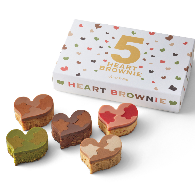 CLUB HARIE 5入愛心布朗尼