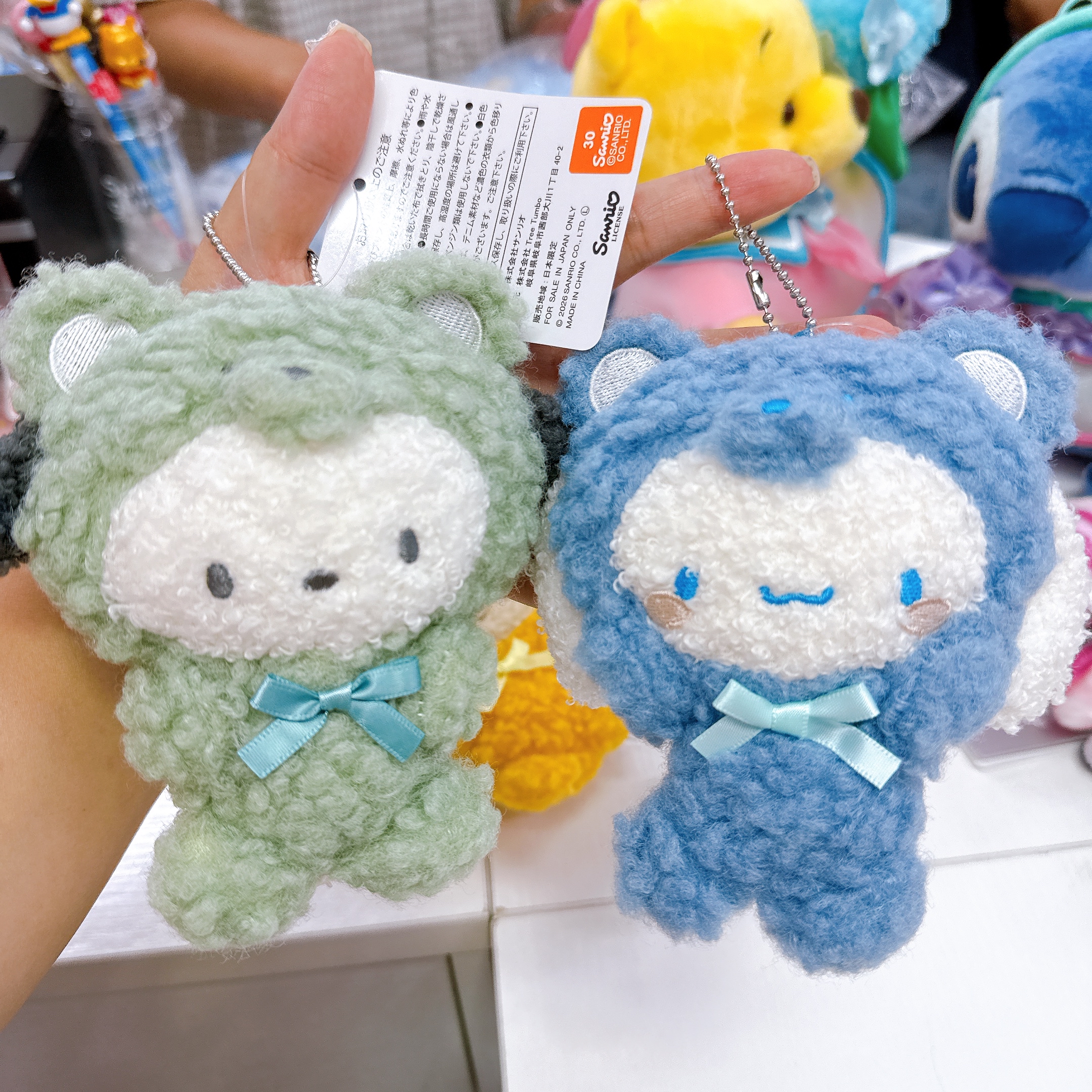 日本直送Sanrio x as know as plus 系列扮熊仔公仔掛飾扣針 ccc