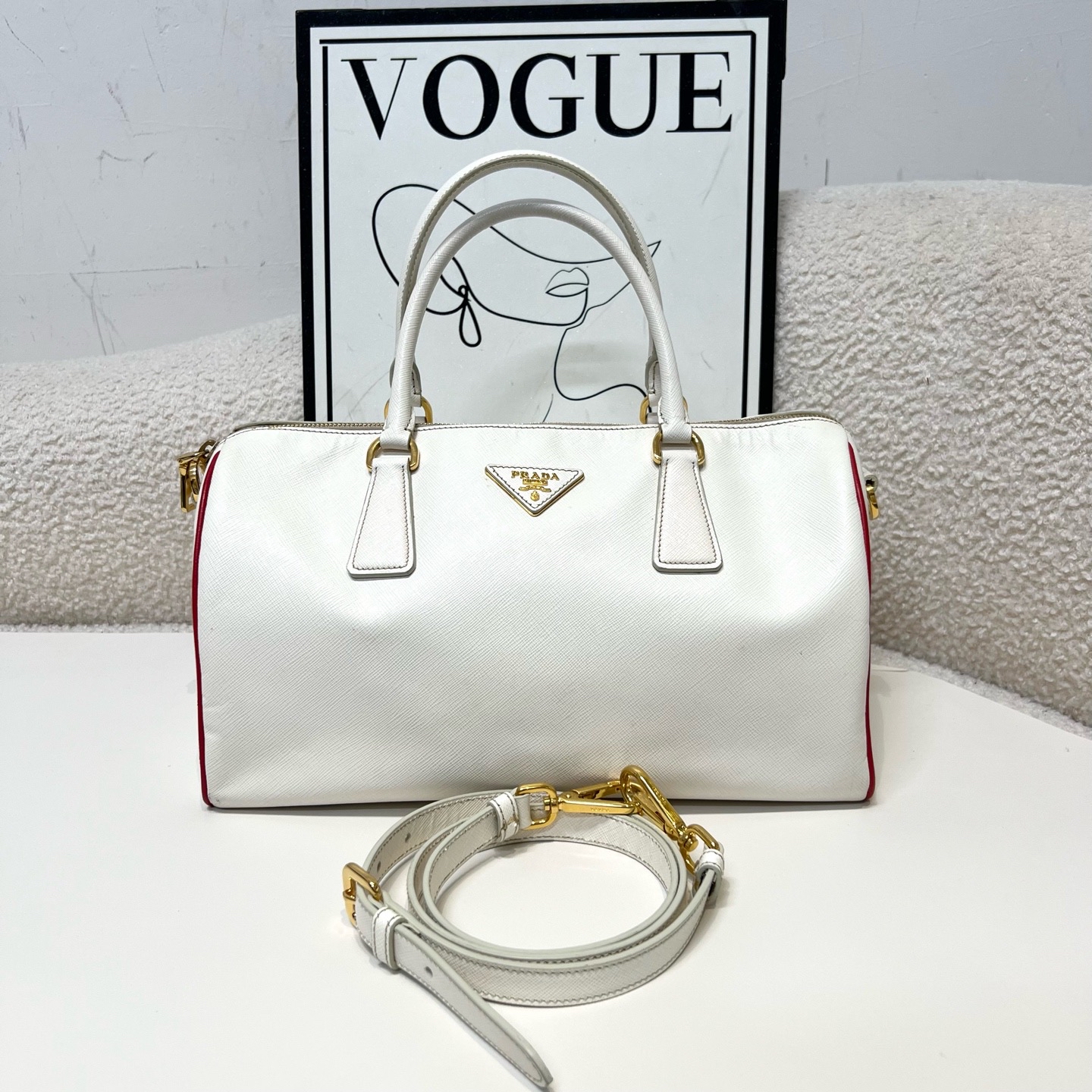 【預訂貨品】Prada 白色波士頓