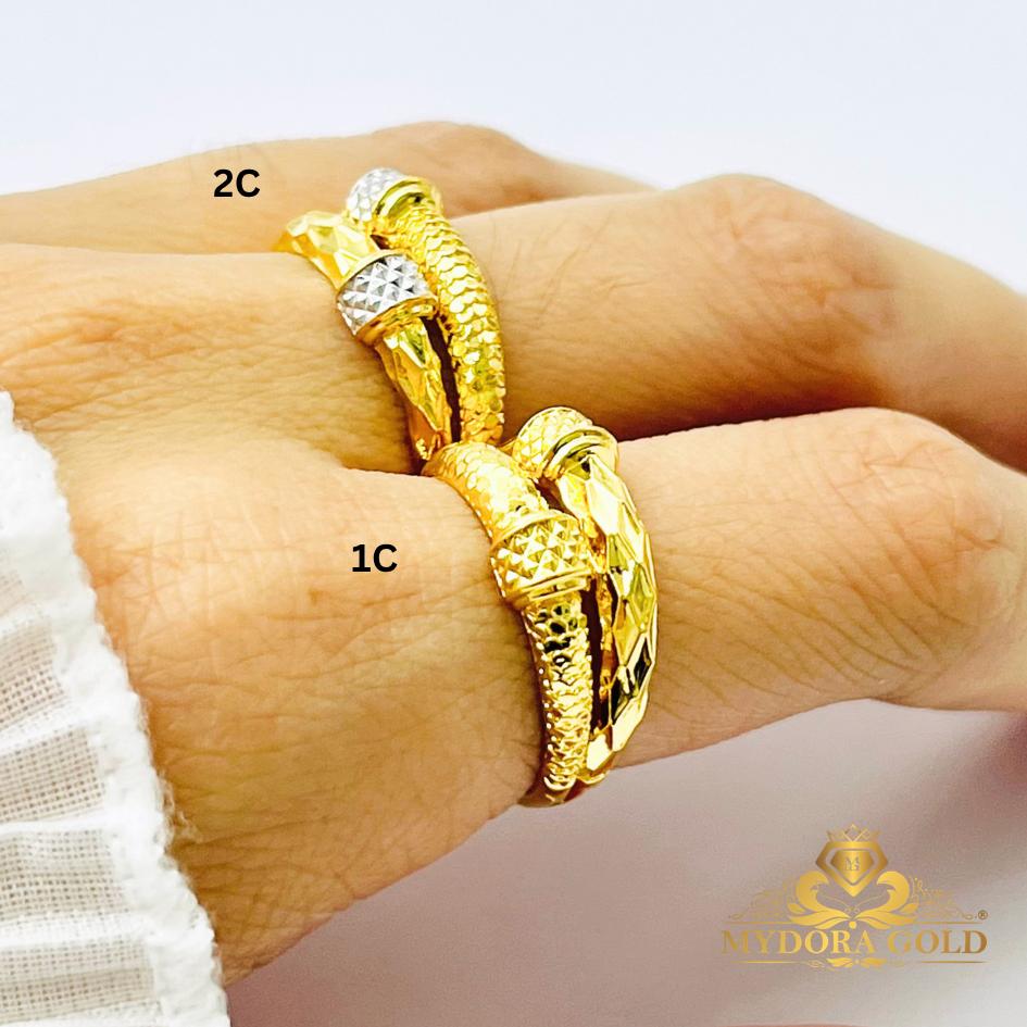 MYDORA Cincin Diamond Duo Glam (5G) l EMAS 916/22K