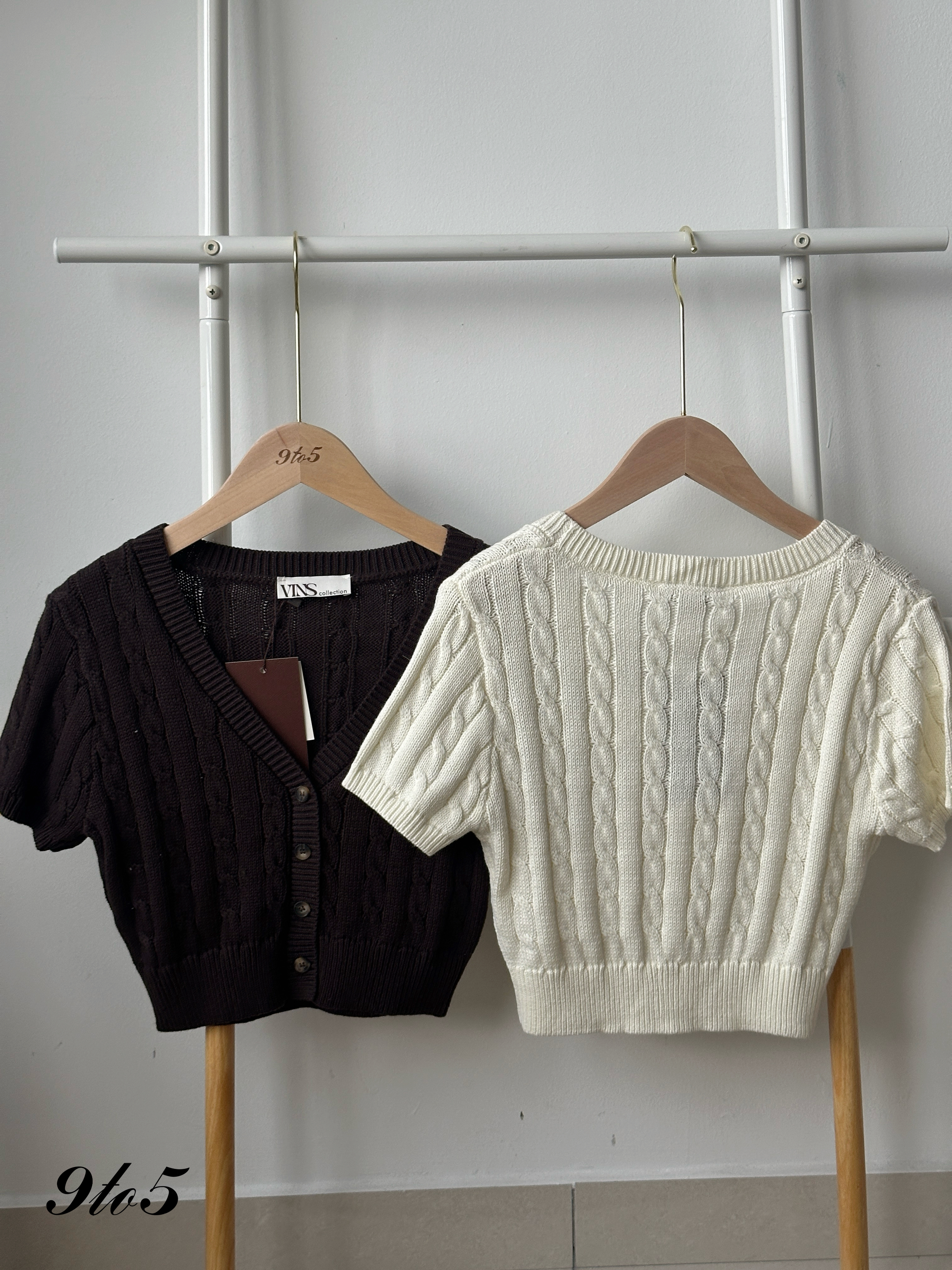 T4199 V Neck Crop Cardigan - 4 Colors 
