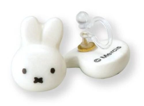 貨期3月尾 MIFFY 美濃燒 夾耳環 FACE 白色