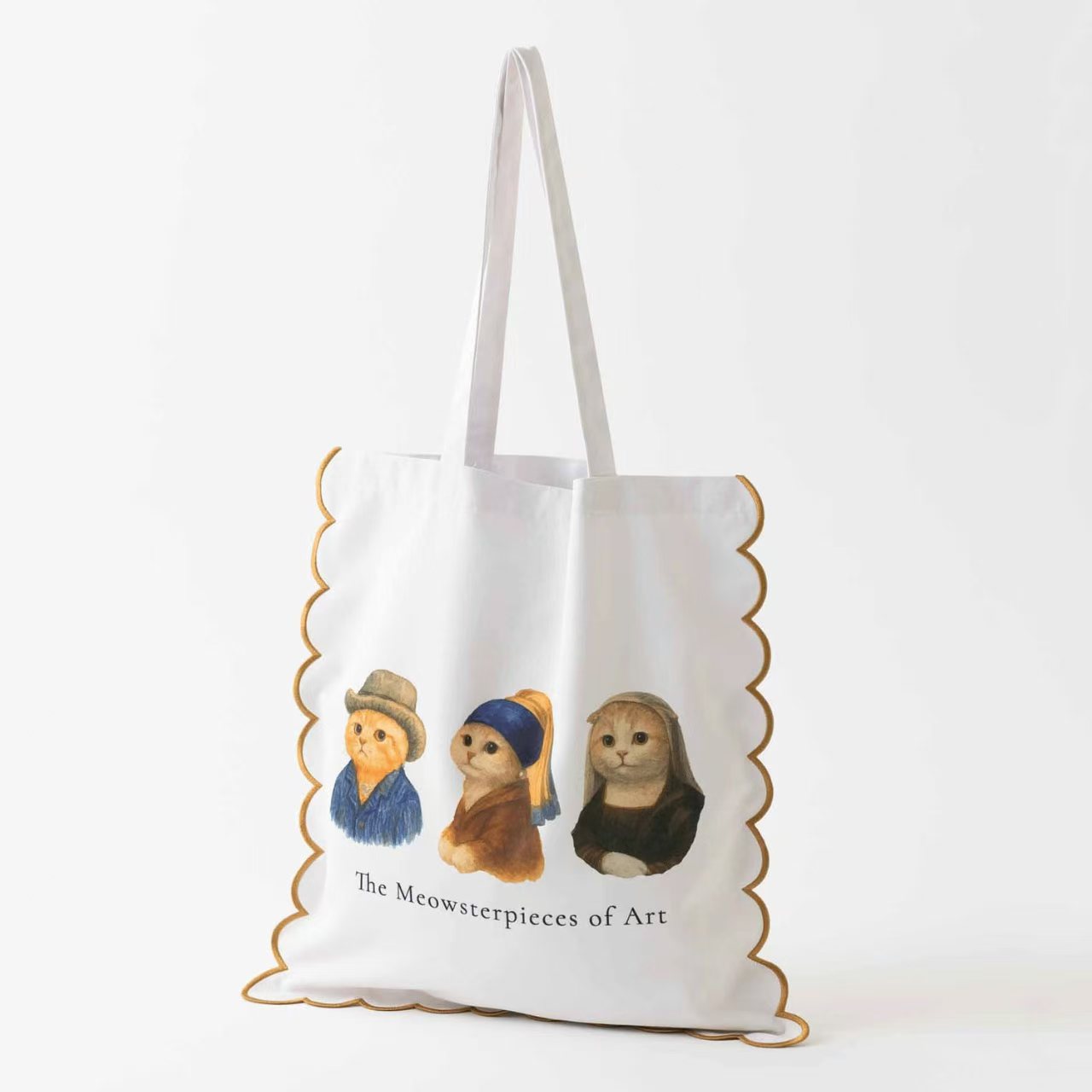 【日本直送】Jubilee 可愛刺繡波浪邊 Tote Bag！貓奴狗奴必備大容量手提袋 