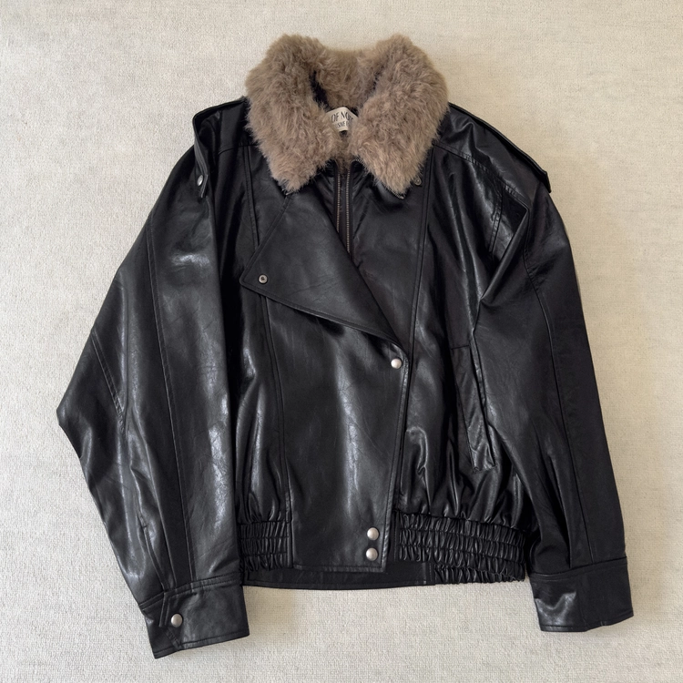 【26FW 】預訂_仿皮Fur Collar Blouson Jacket By Bucks & leather
