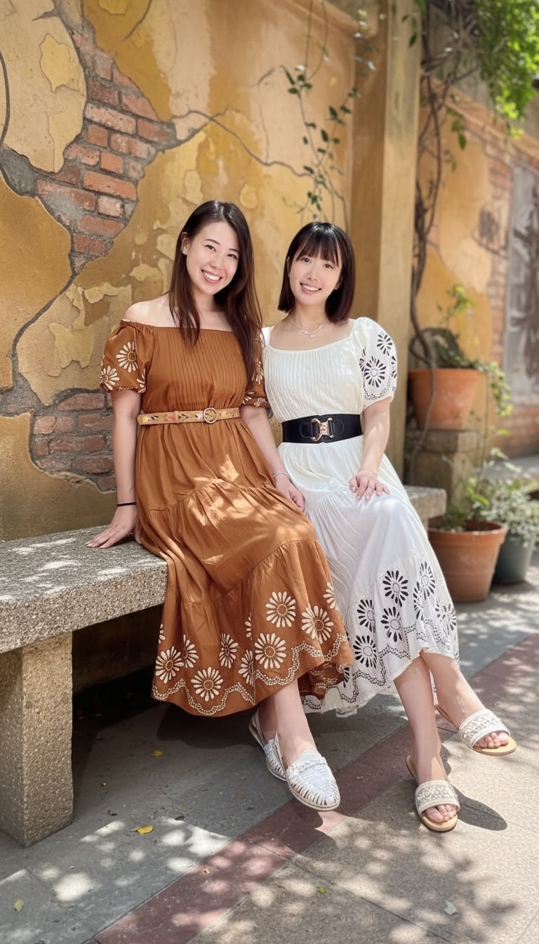 2454 Wide Neck Caramel Simple Fafa OP