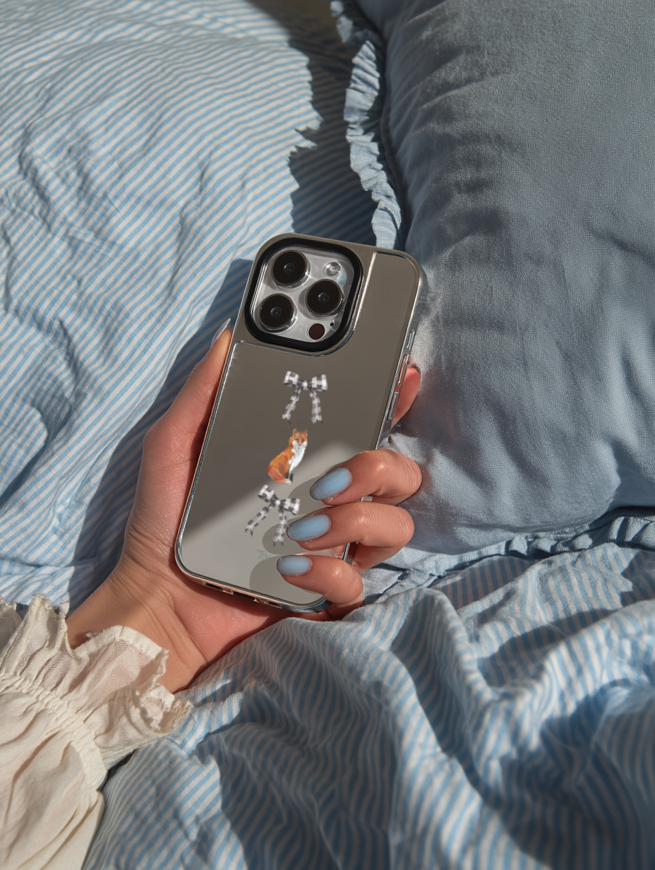 【Little Amber】銀框鏡面MagSafe iPhone Case