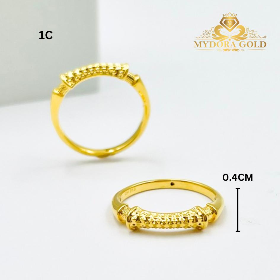 MYDORA Cincin Stylish Eternity Gold (5G) l EMAS 916/22K