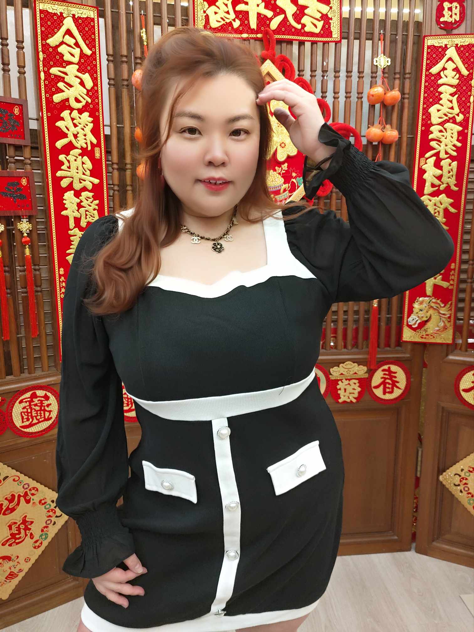 NFE10 TW#3396-1 法式复古赫本风连衣裙