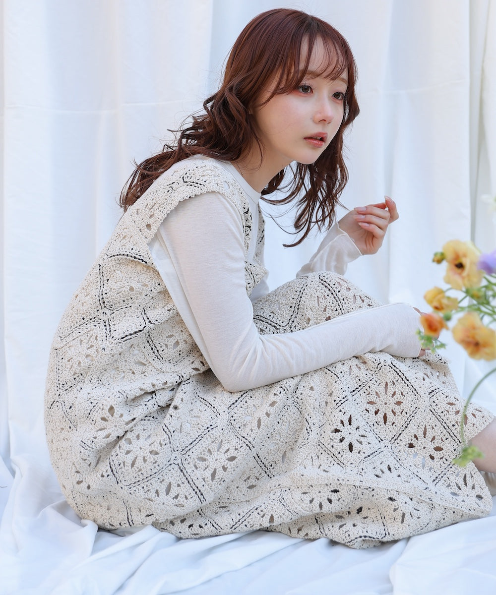 <JP> Premium 復古鉤針編織波浪 OPS * 3色入 <預購>