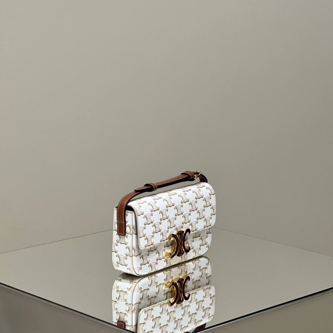 🔥大货实拍图 𝗖𝗘𝗟𝗜𝗡𝗘 ♥ 𝗧𝗥𝗜𝗢𝗠𝗣𝗛𝗘 𝗦𝗛𝗢𝗨𝗟𝗗𝗘𝗥 𝗕𝗔𝗚 型号：194142 尺寸：20*10*4cm