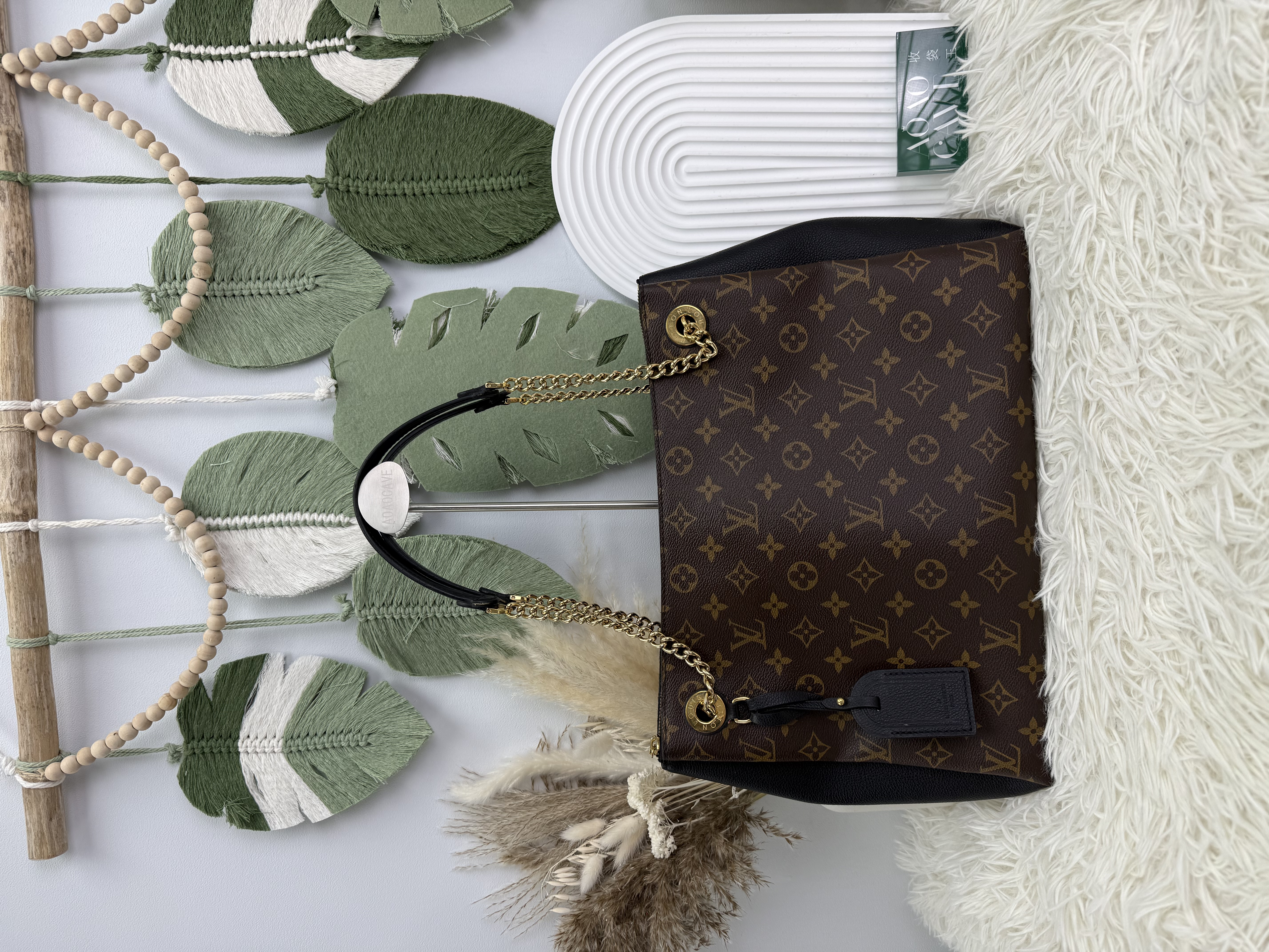  LV🤎PRE OWNED 🛍️老花鏈條單肩包 2018標 有塵袋
