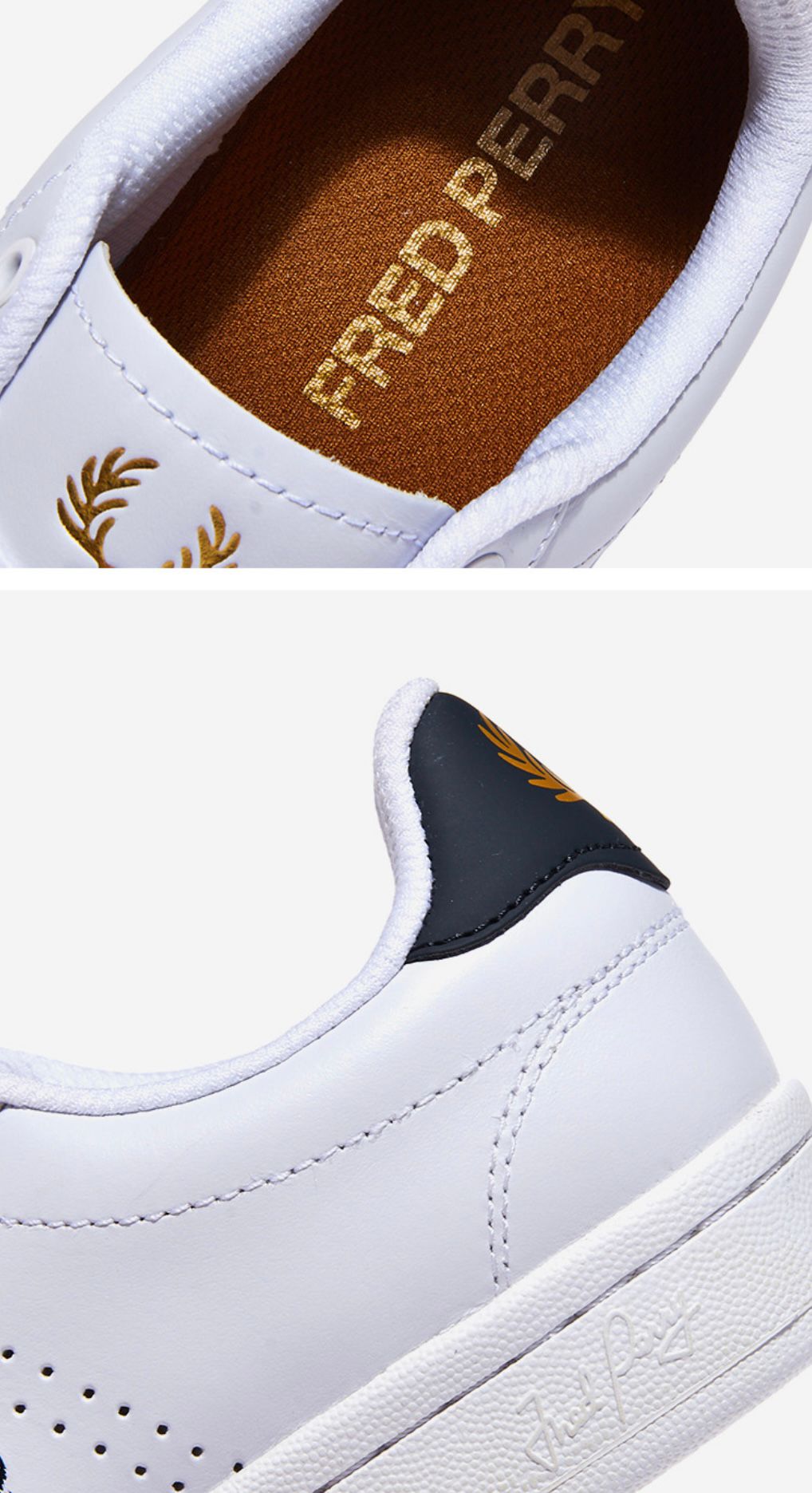 ✨韓國連線✨年終BIG Sale Fred Perry 好平呀😍Fred Perry 波鞋 突發限時特價🈹女裝 (白黑色) (KRS1126)