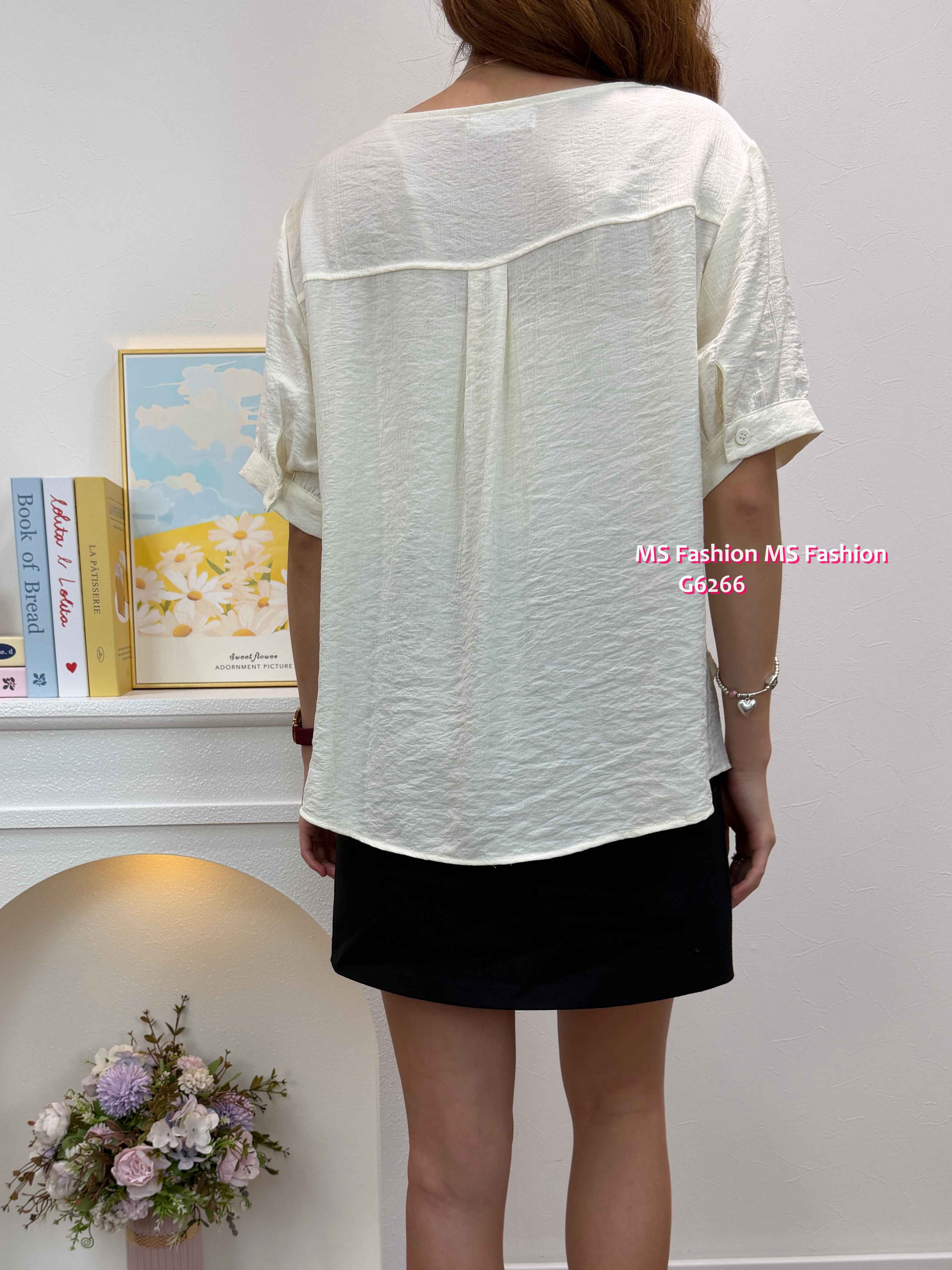 G6266 韓國🇰🇷特色通花拼布top