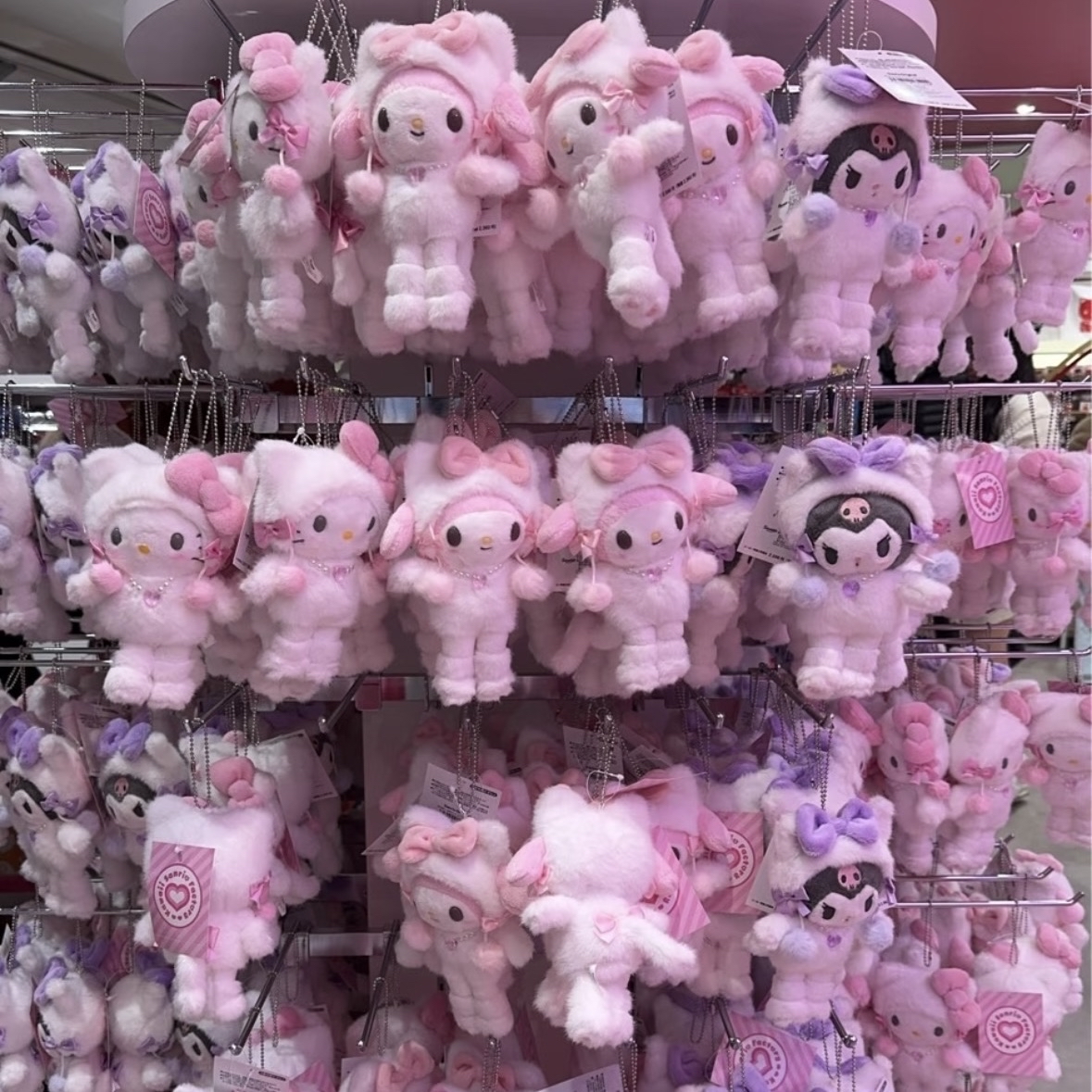 1月連線商品｜原宿限定白貓系/原宿系列公仔吊飾💒