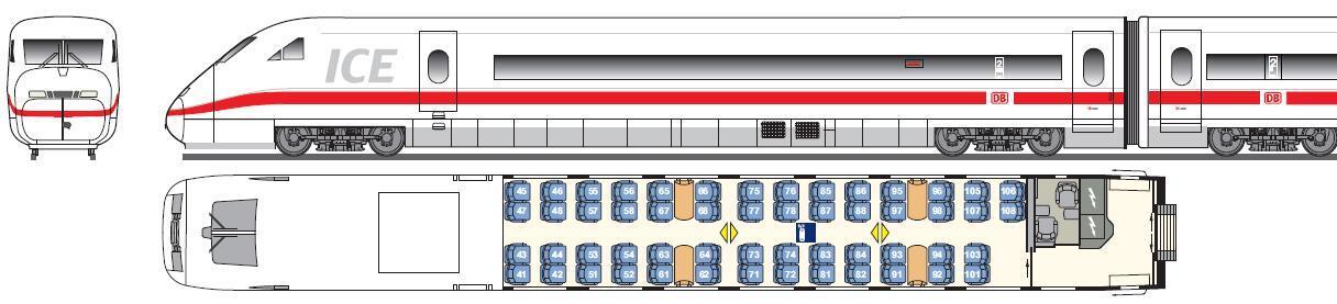 Germany High Speed Train: Inter-City-Express ICE2 Fleischmann 4452 Twin Cab set DCC Sound
