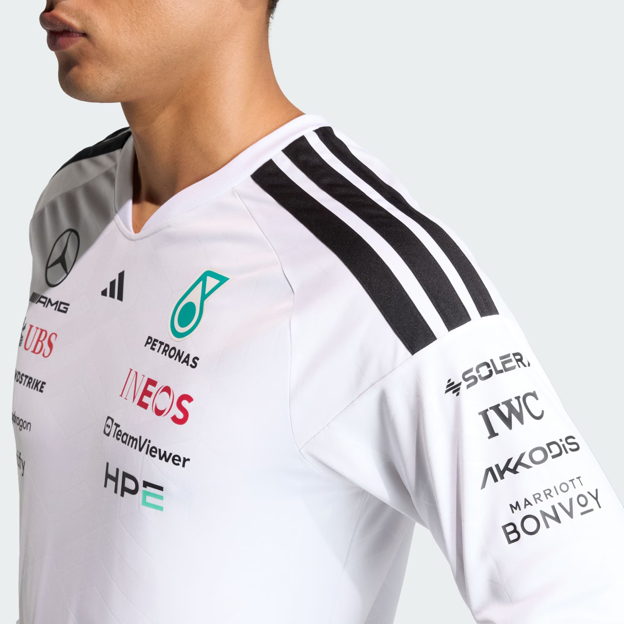 Adidas F1 Mercedes Benz 平治車隊 2026 白色車手長袖隊服 KF0147