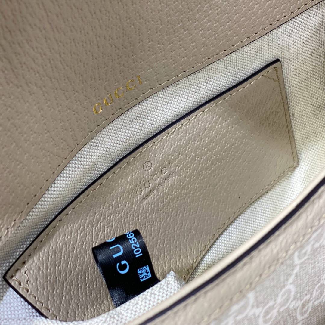 ▪大货实拍 𝐆𝐮𝐜𝐜𝐢 𝐁𝐞𝐢𝐠𝐞 𝐖𝐡𝐢𝐭𝐞燕麦色 型号：658574 尺寸：20.5*14.5*5cm