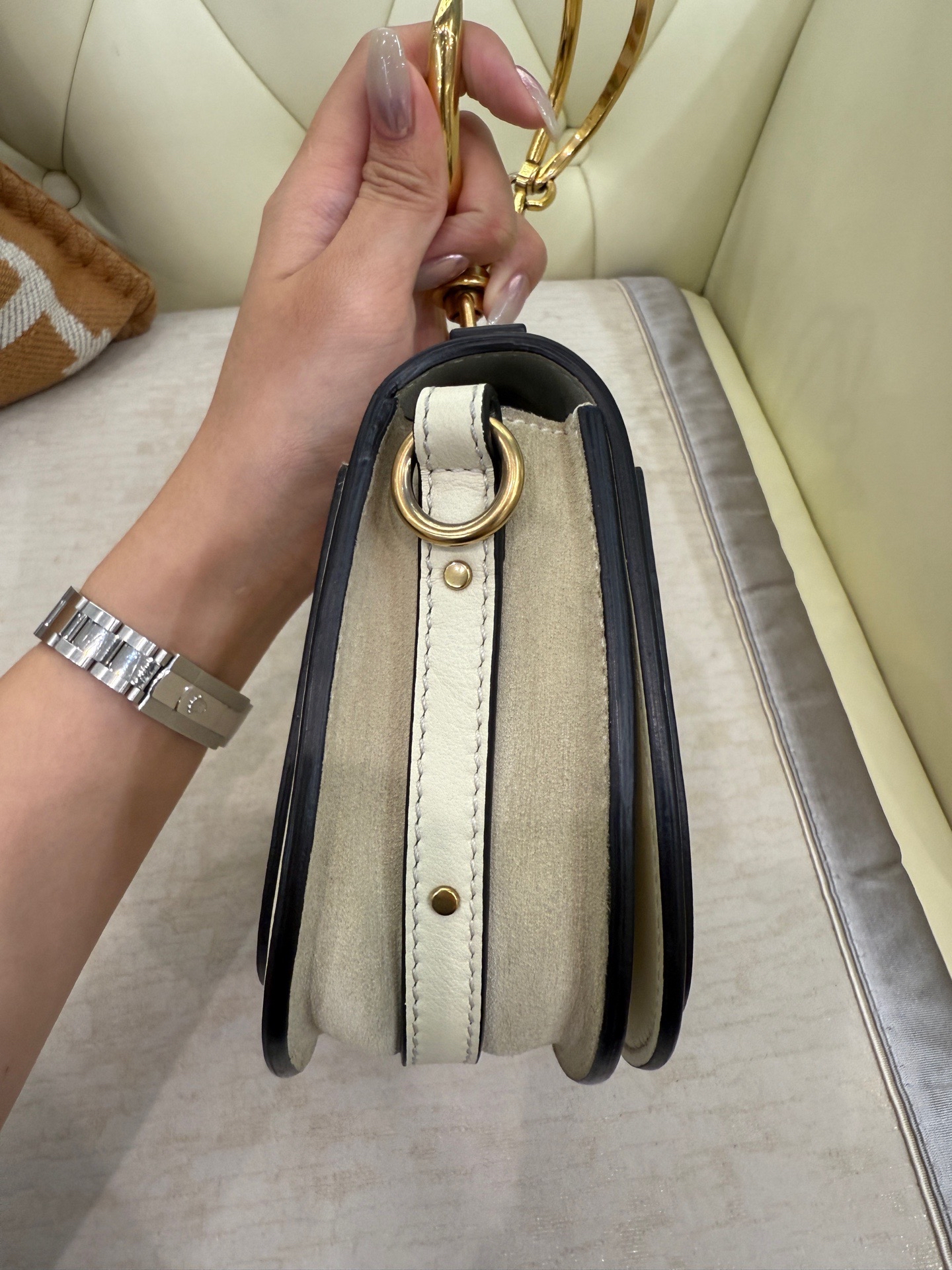 【預訂貨品】Chloe奶油白圓環包 