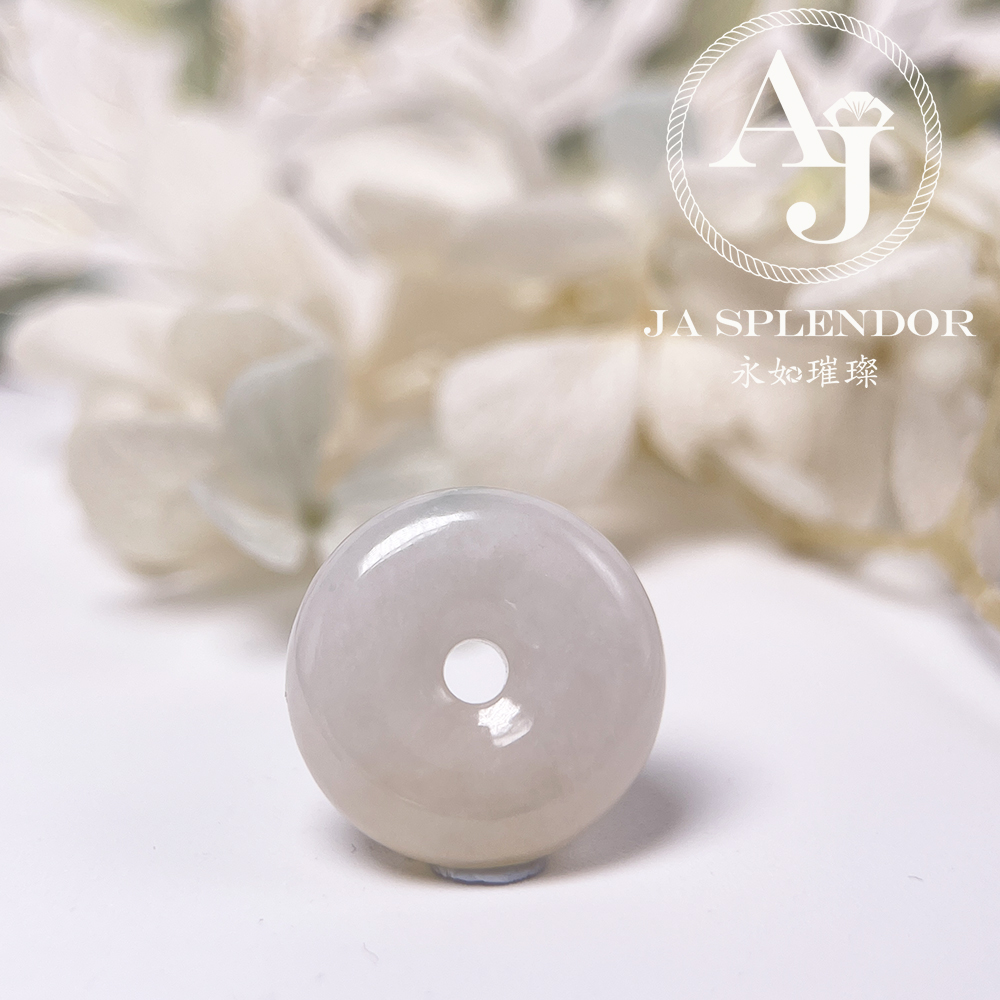 JN-476 天然翡翠A玉 冰潤雪梨黃小平安扣