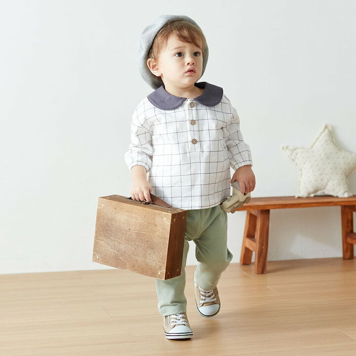 🇯🇵預訂 日本直送🇯🇵三色格紋圓領長袖上衣