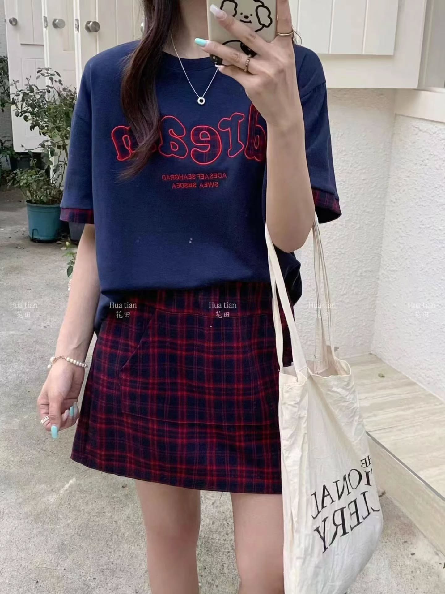 8033-9 韩系格子套装 🇨🇳