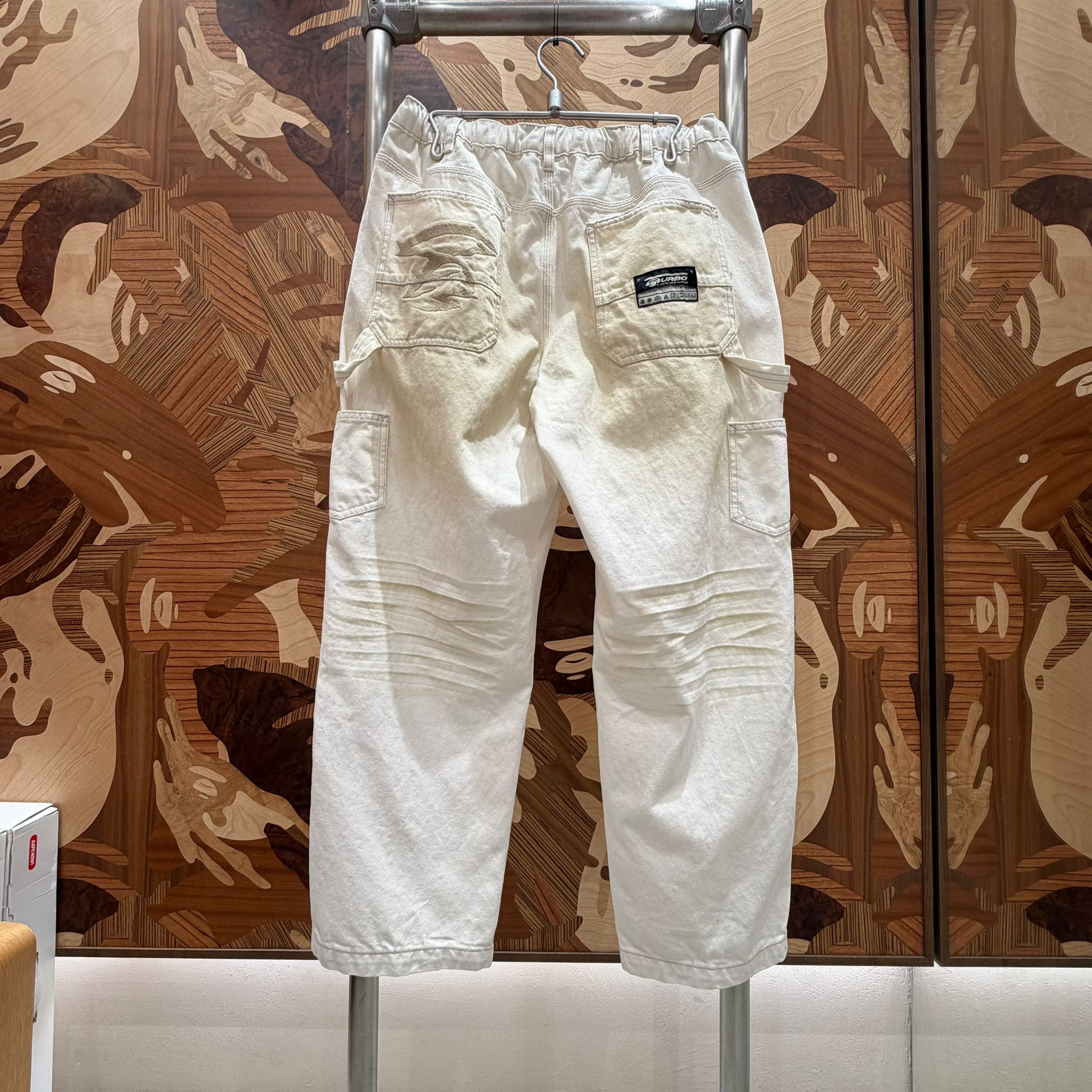 AAPE AAPEUNVS moonface washed denim pants (D601)