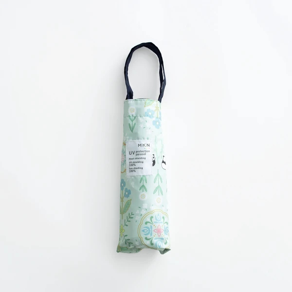 日本花文樣50cm熊貓輕量迷你傘