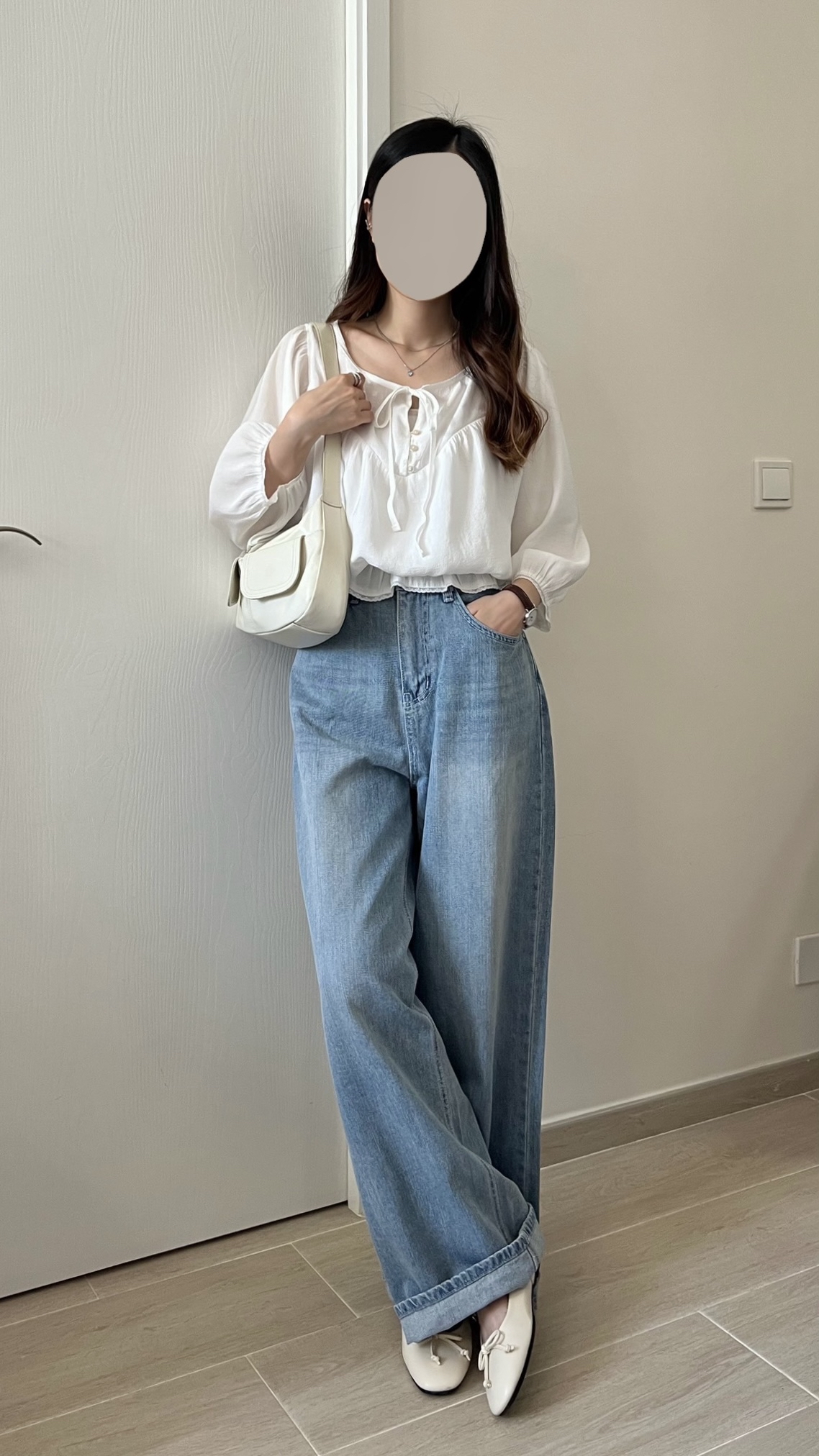 溫柔垂感七分袖blouse