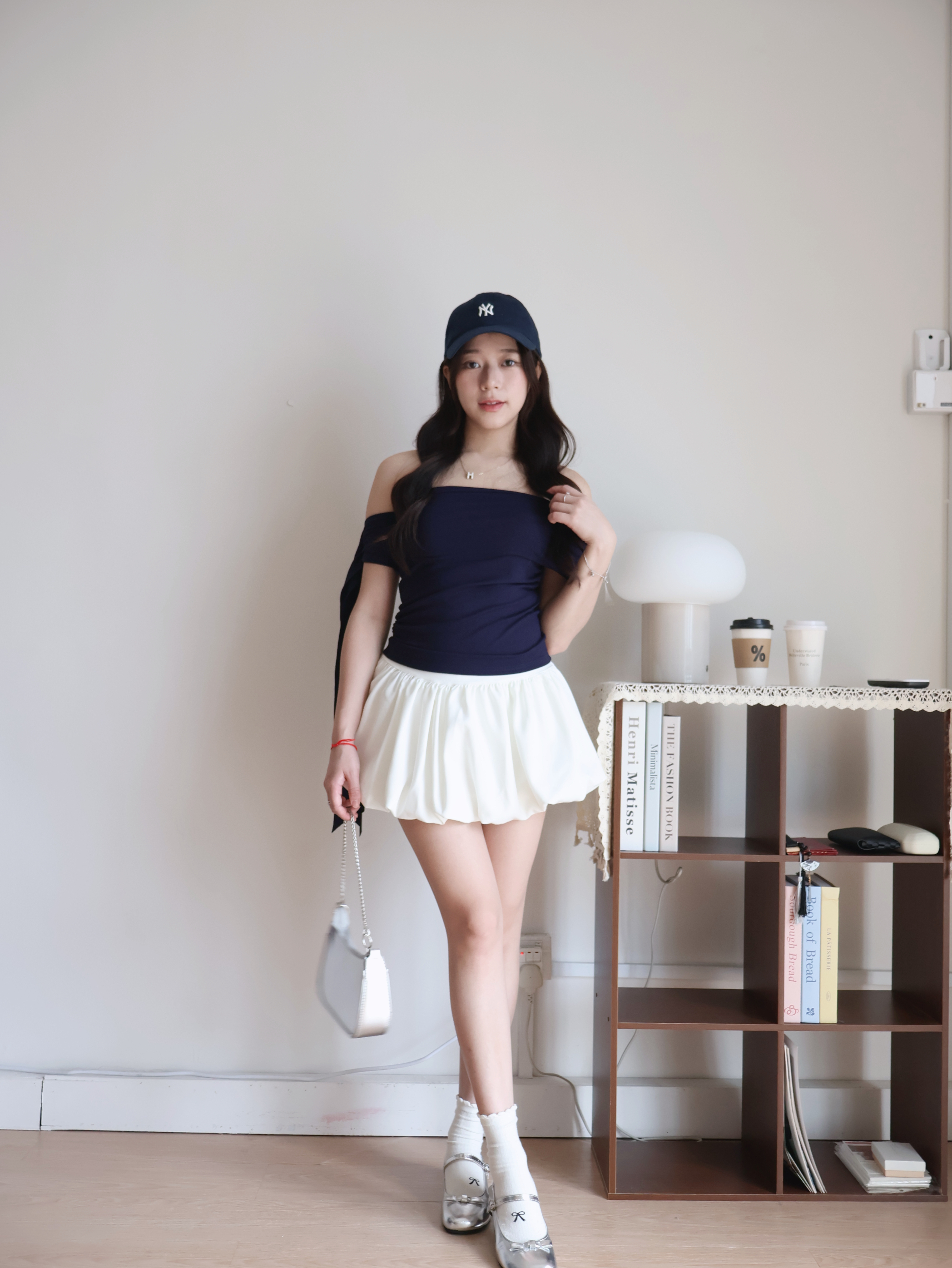 Bubble Mini Skirt | White
