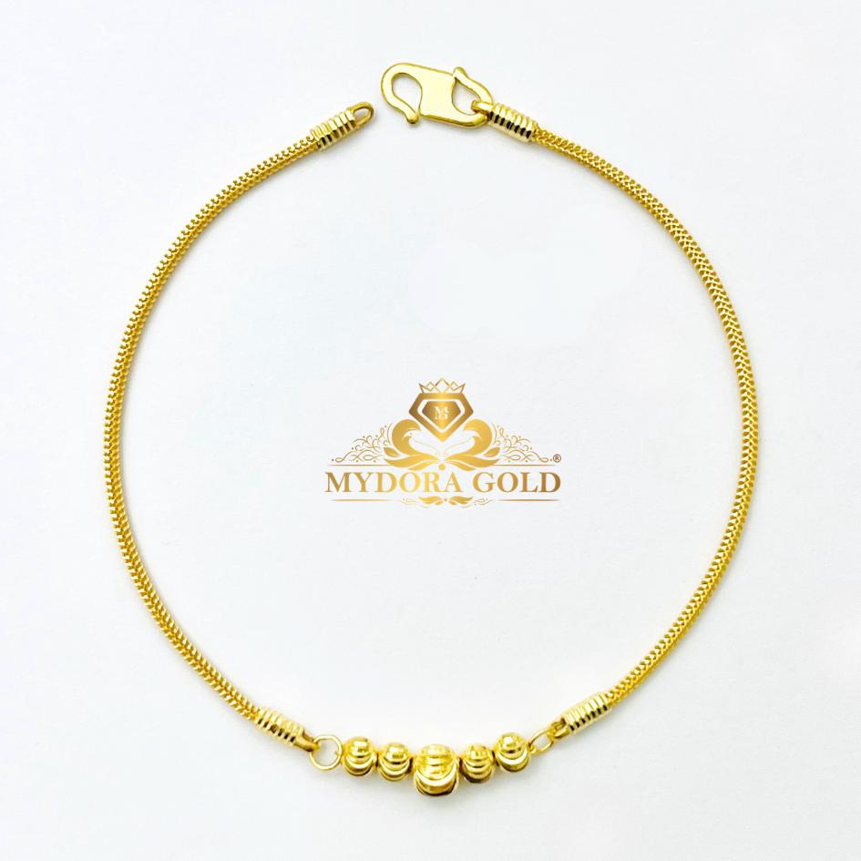 MYDORA Rantai Tangan Fesyen PDR + Mini Boba Perut Ular l EMAS 916/22K