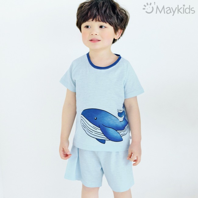 Maykids 5分袖家居服 (大鯨)