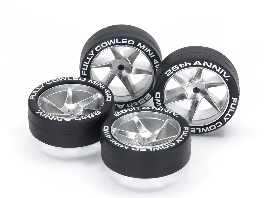FULLY COWLED MINI 4WD 25th ANNIV. SUPER HARD TIRES & MATTE PLATED WHEELS