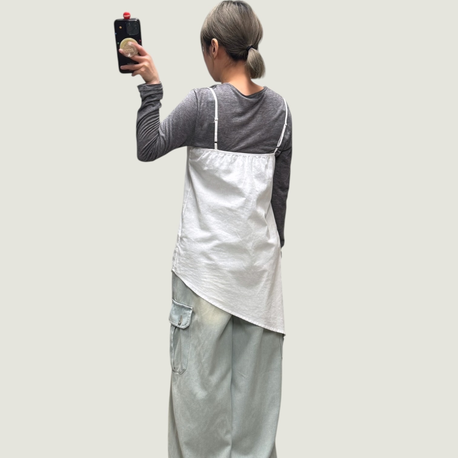 221043 Lace吊帶斜腳背心