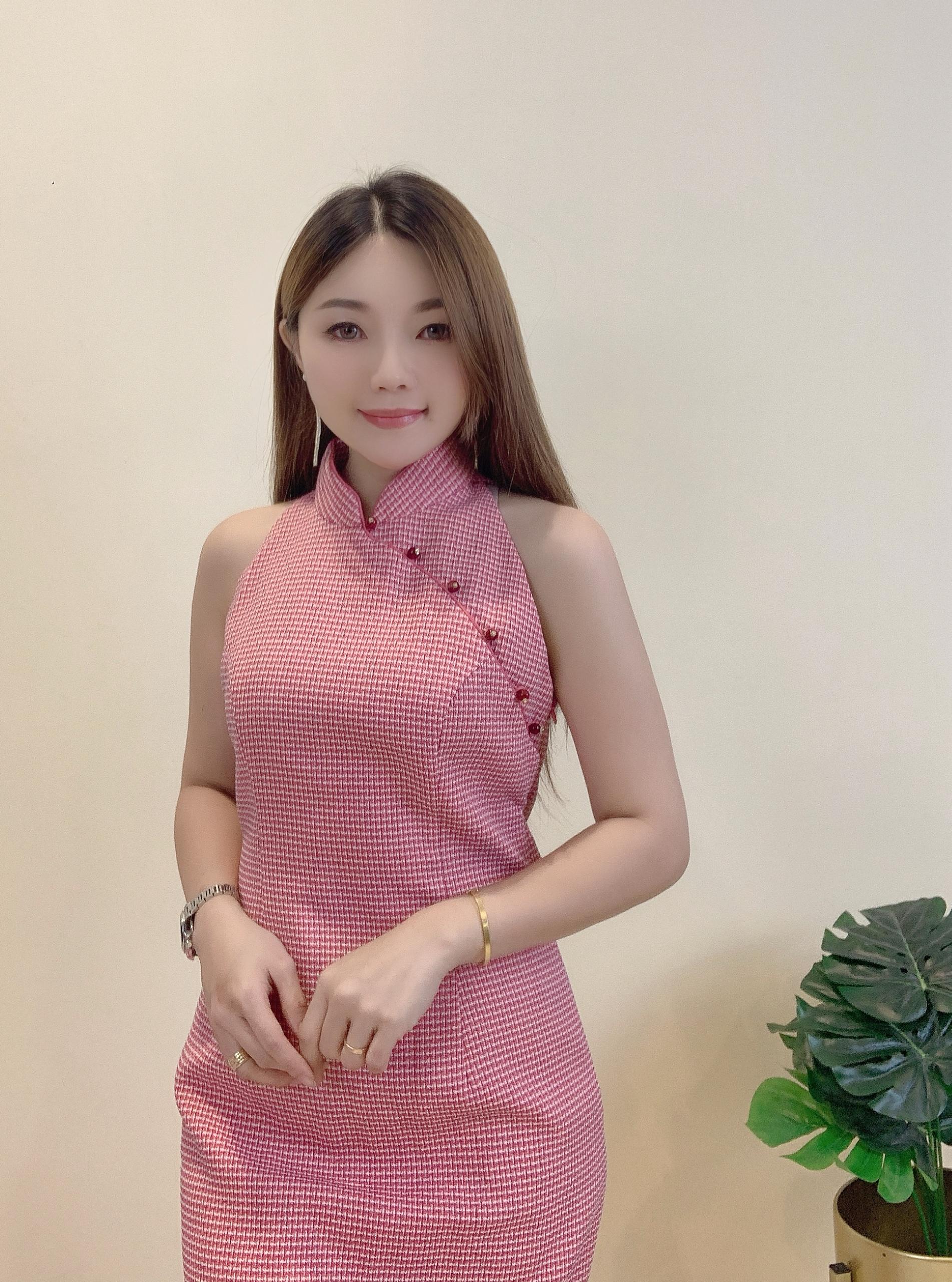 现代风格旗袍连身裙 D0094