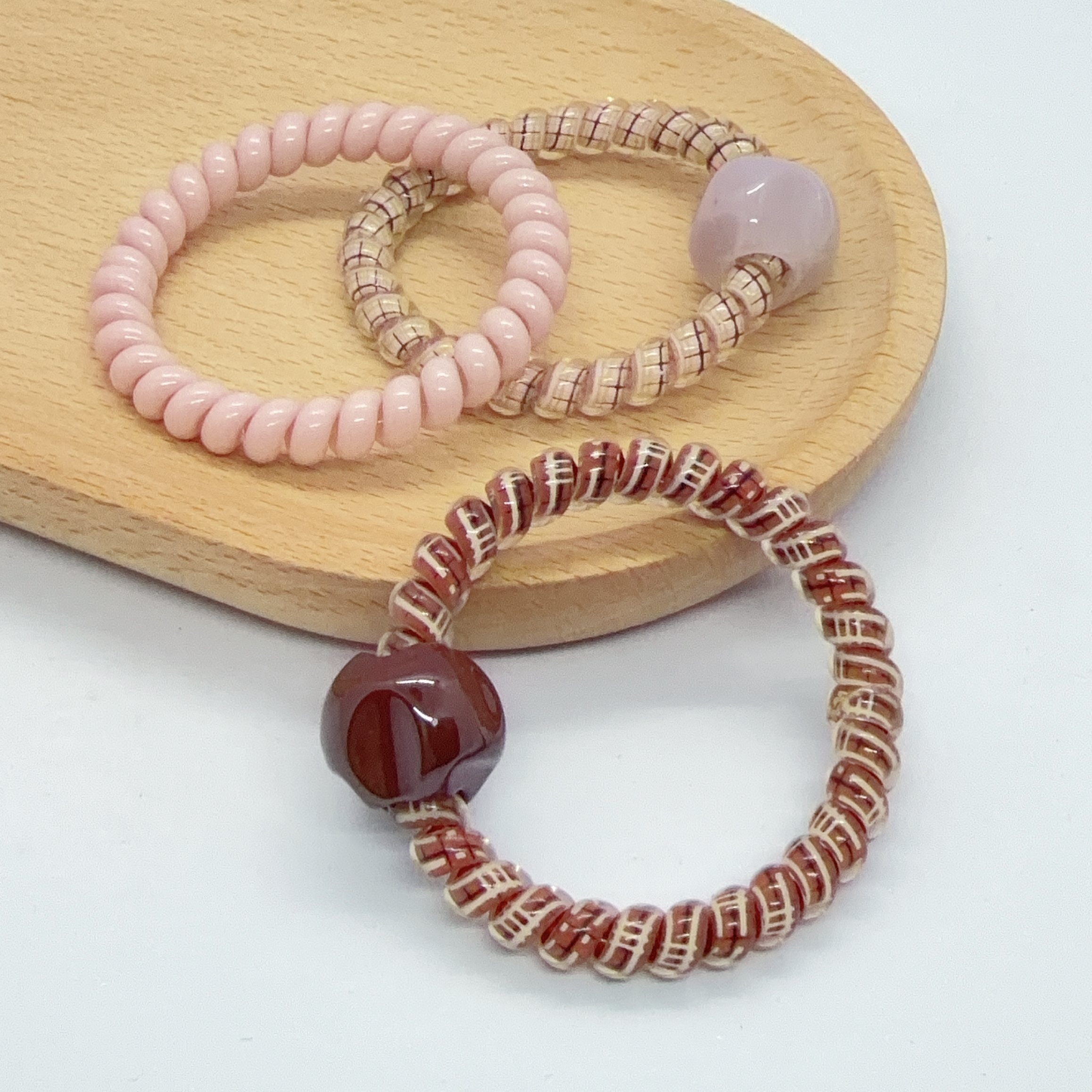 幼電話線髮圈 (3條裝) / Thin Spiral Hair Tie (3pcs) - 混色 Mix