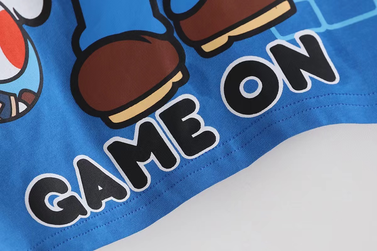 出口日本漫畫風純棉Mario短袖T -1件