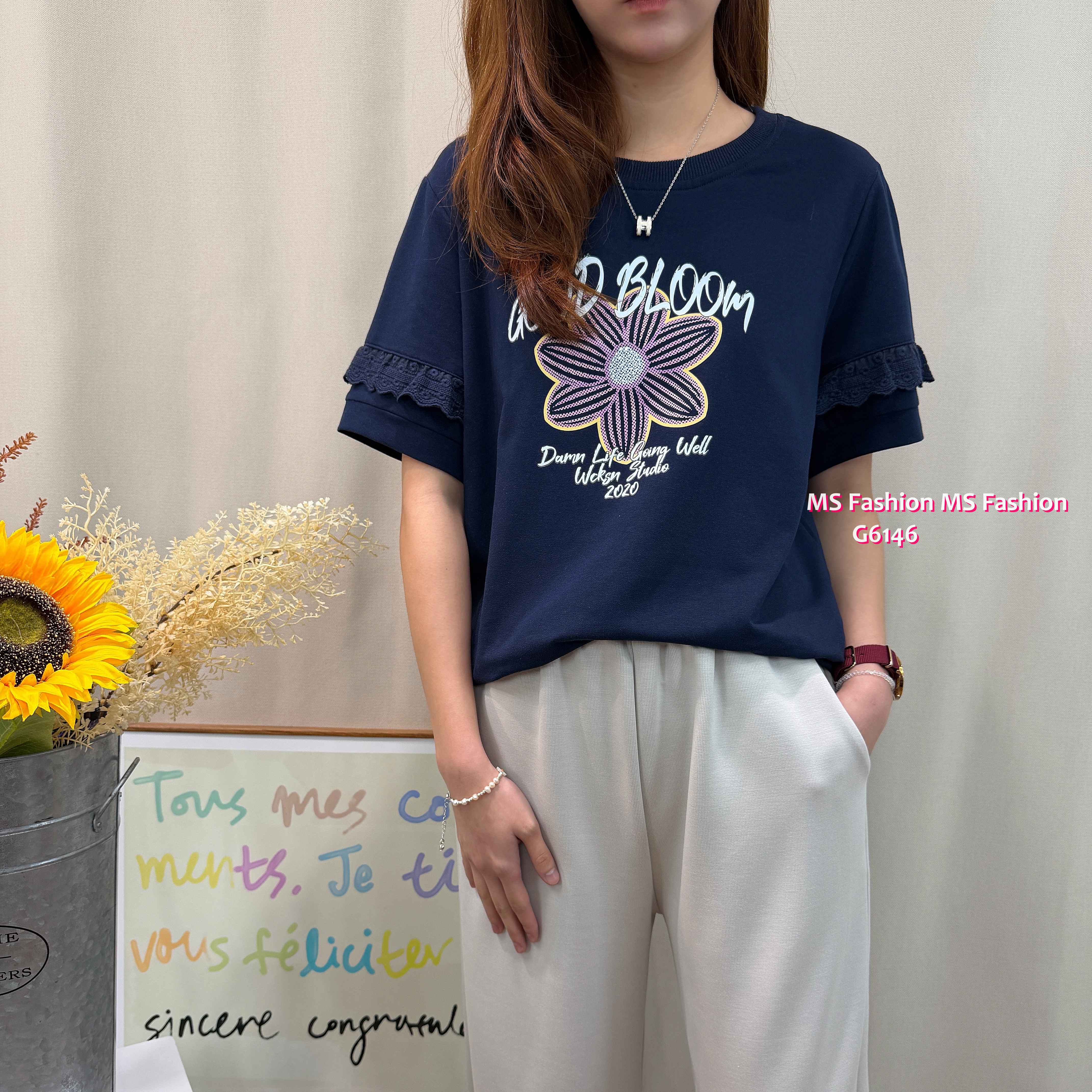 G6146 韓國🇰🇷花花字母top