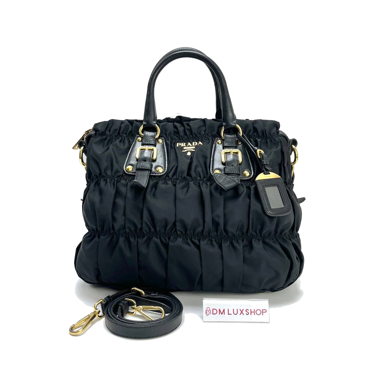 Prada Tessuto Gaufre Nylon Tote Bag GHW