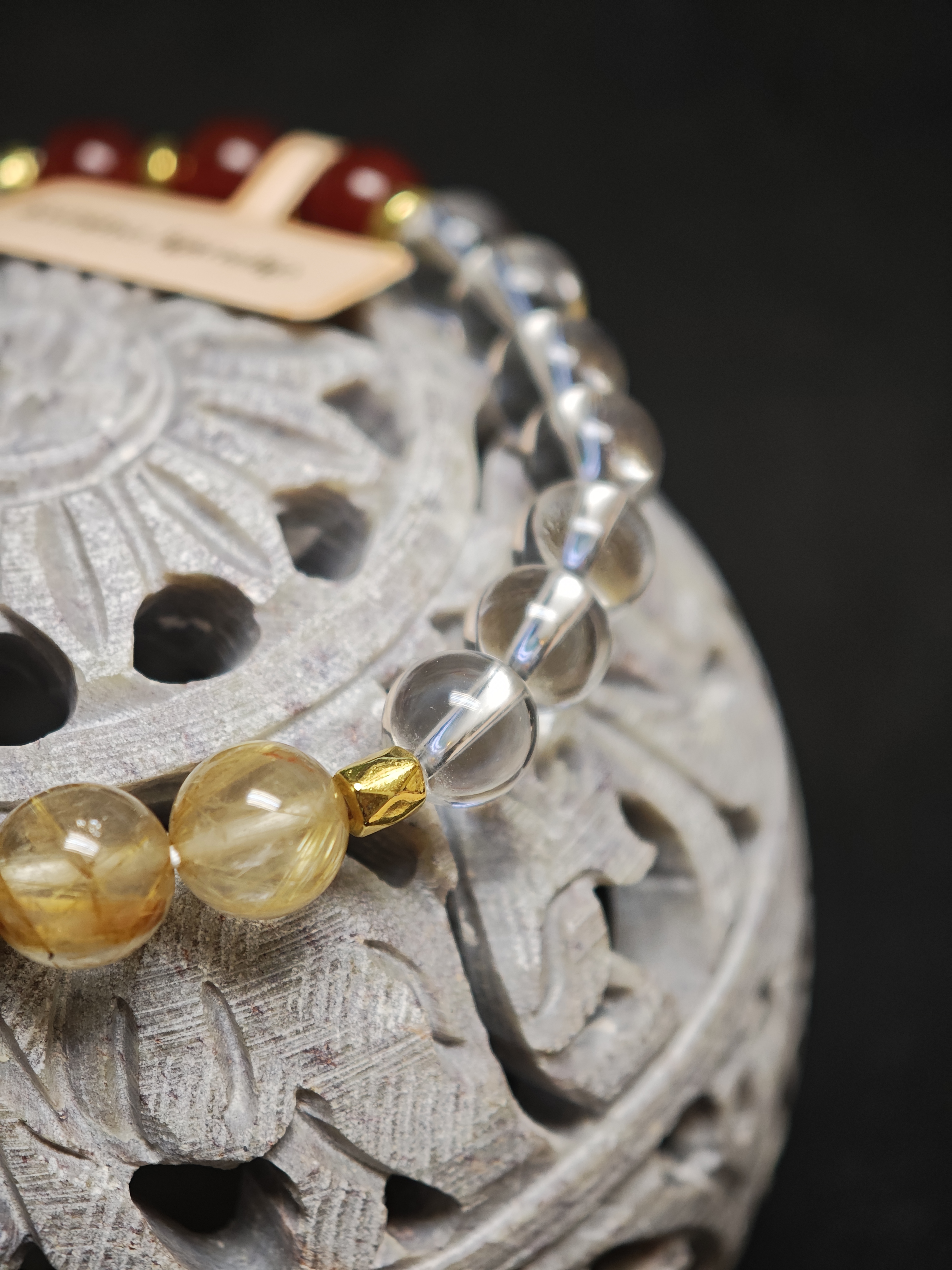 ✨新品DIY水晶手串✨✨🩸紅瑪瑙✨白水晶✨金髮晶✨