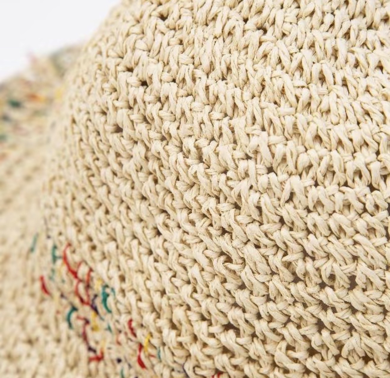 Colorful Mixed Yarn Straw Hat