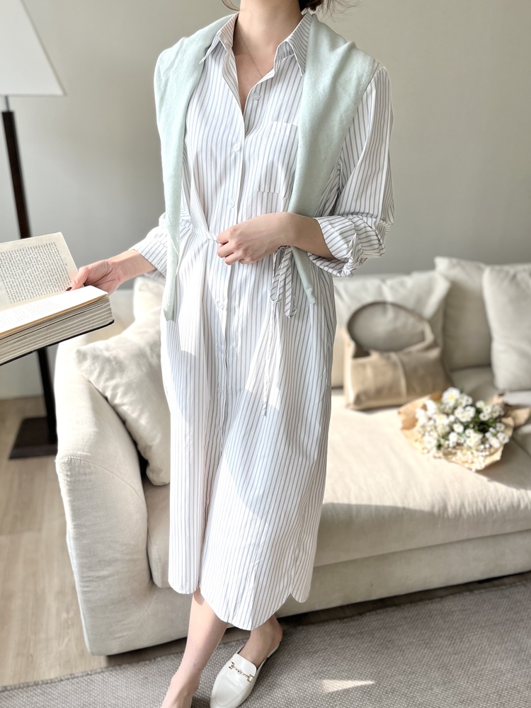 The Striped Shirt Dress