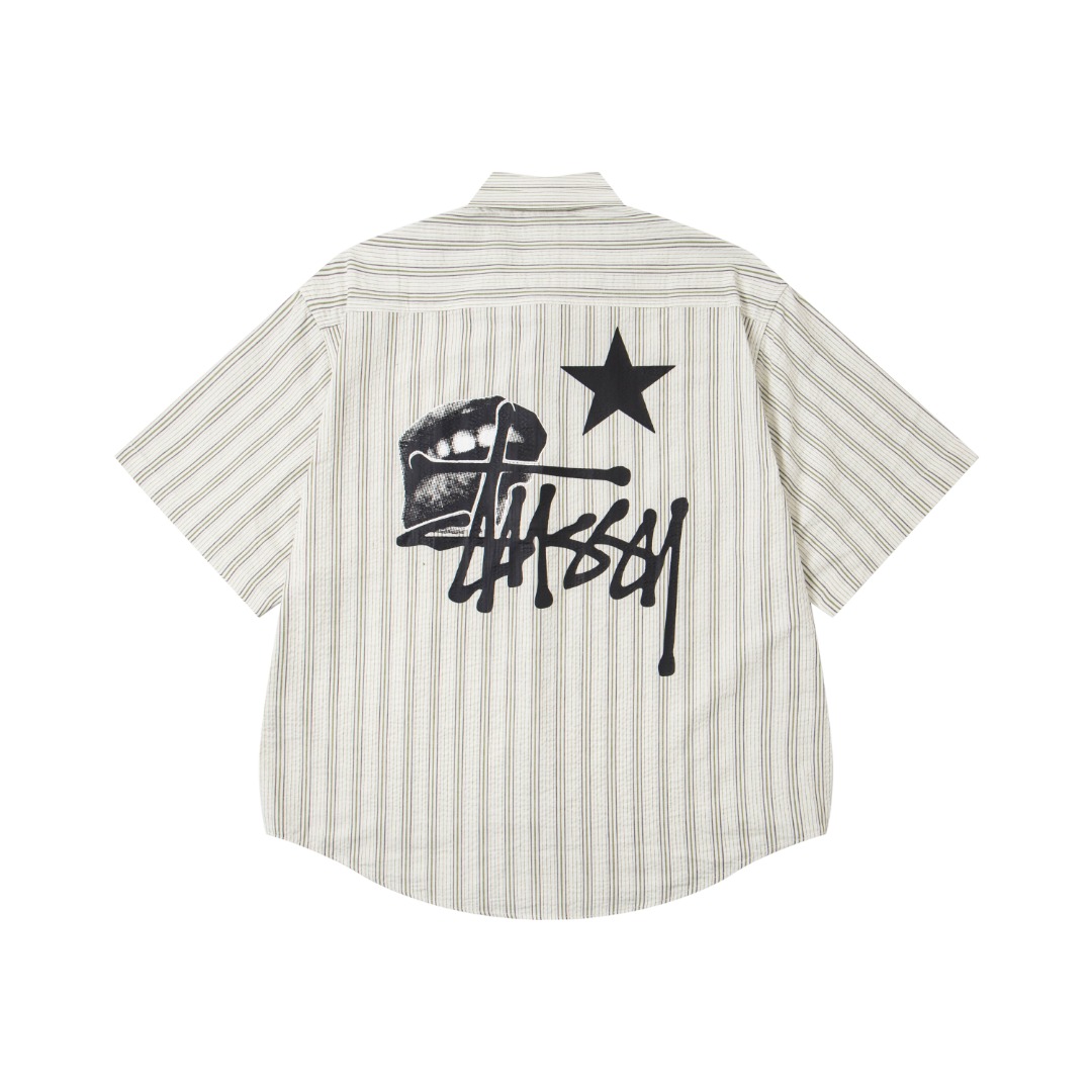 Stussy Striped Star Button-Up Shirt 