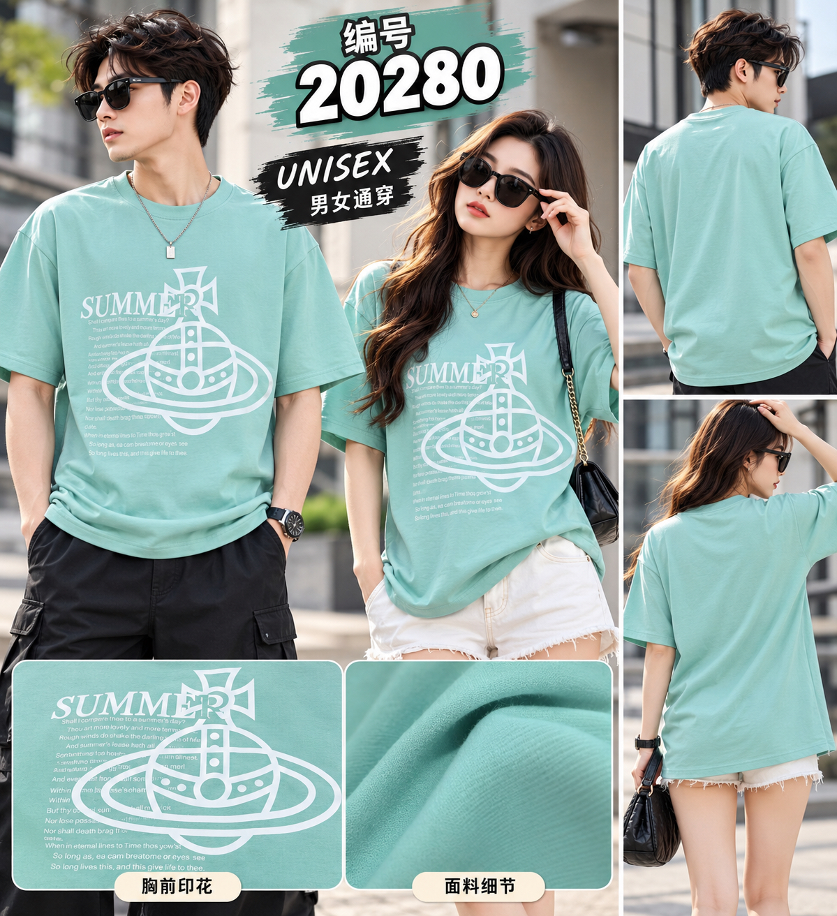 20280 GREEN CLOTHES WW 衣服 浅绿色(250)