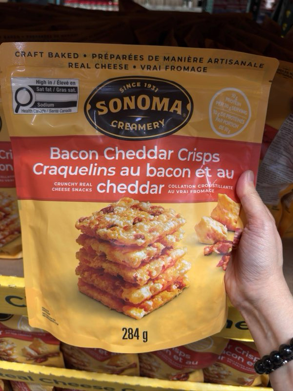 🇨🇦 Sonoma Creamery Bacon Cheddar Crisps 煙肉車打芝士脆片 284g