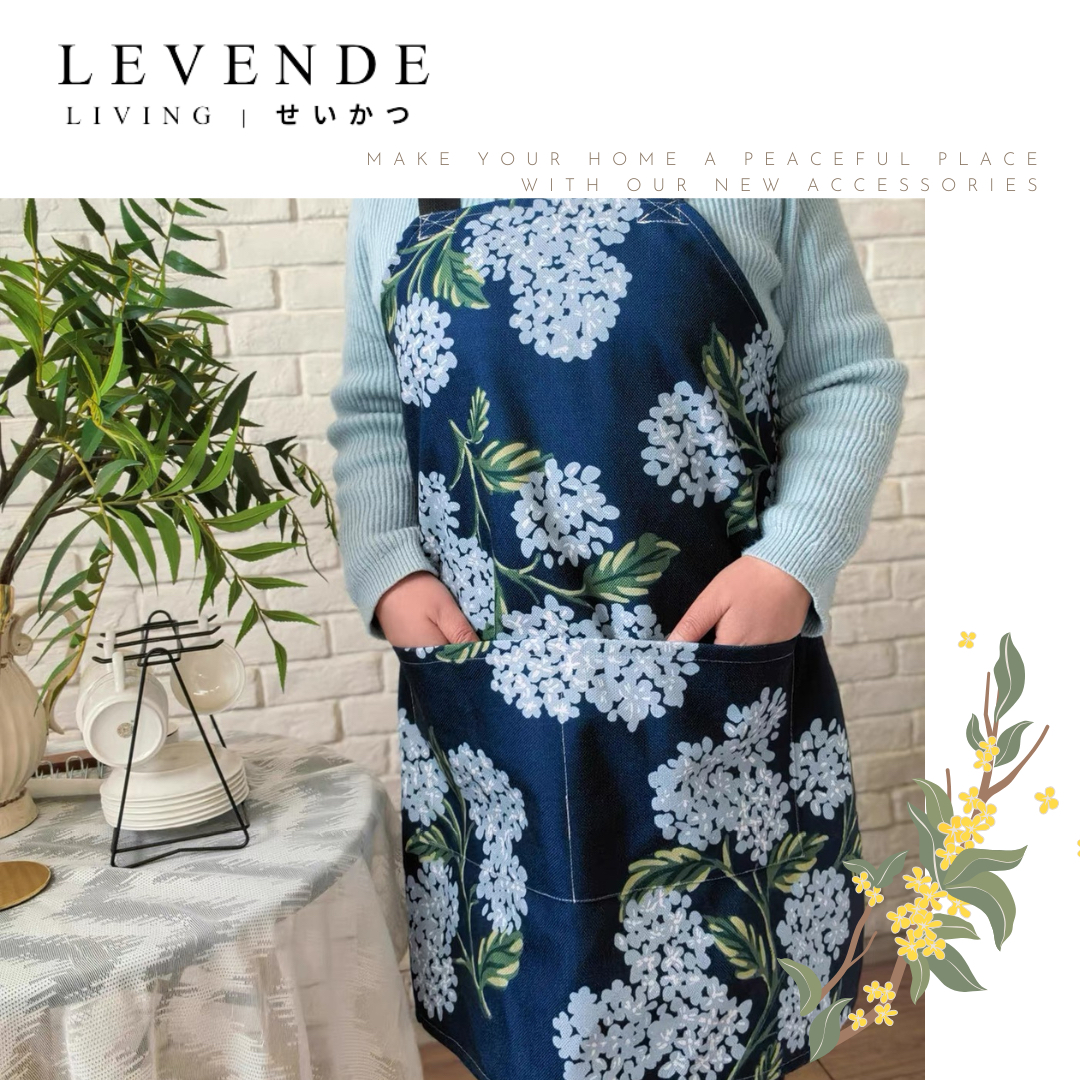 Levende北歐簡約繡球花圍裙