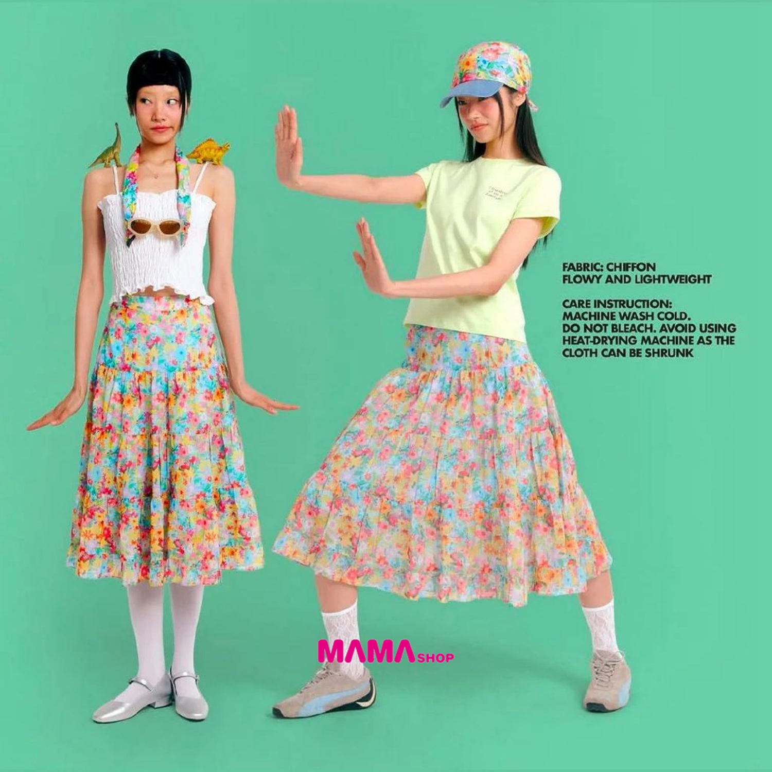 泰國直送Boho chiffon skirt波希米亞雪紡裙