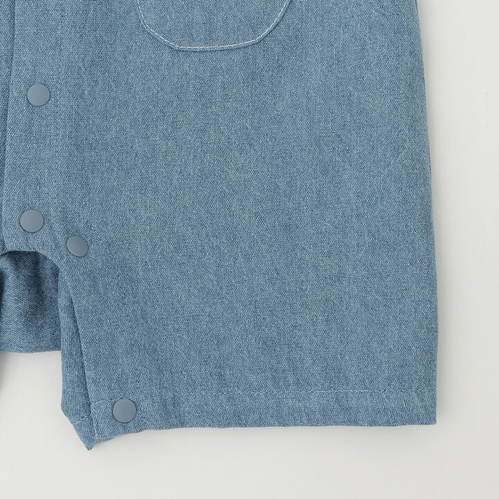 🇯🇵預訂 日本直送🇯🇵Petit Main三色動物刺繡條紋吊帶口袋短袖連身服