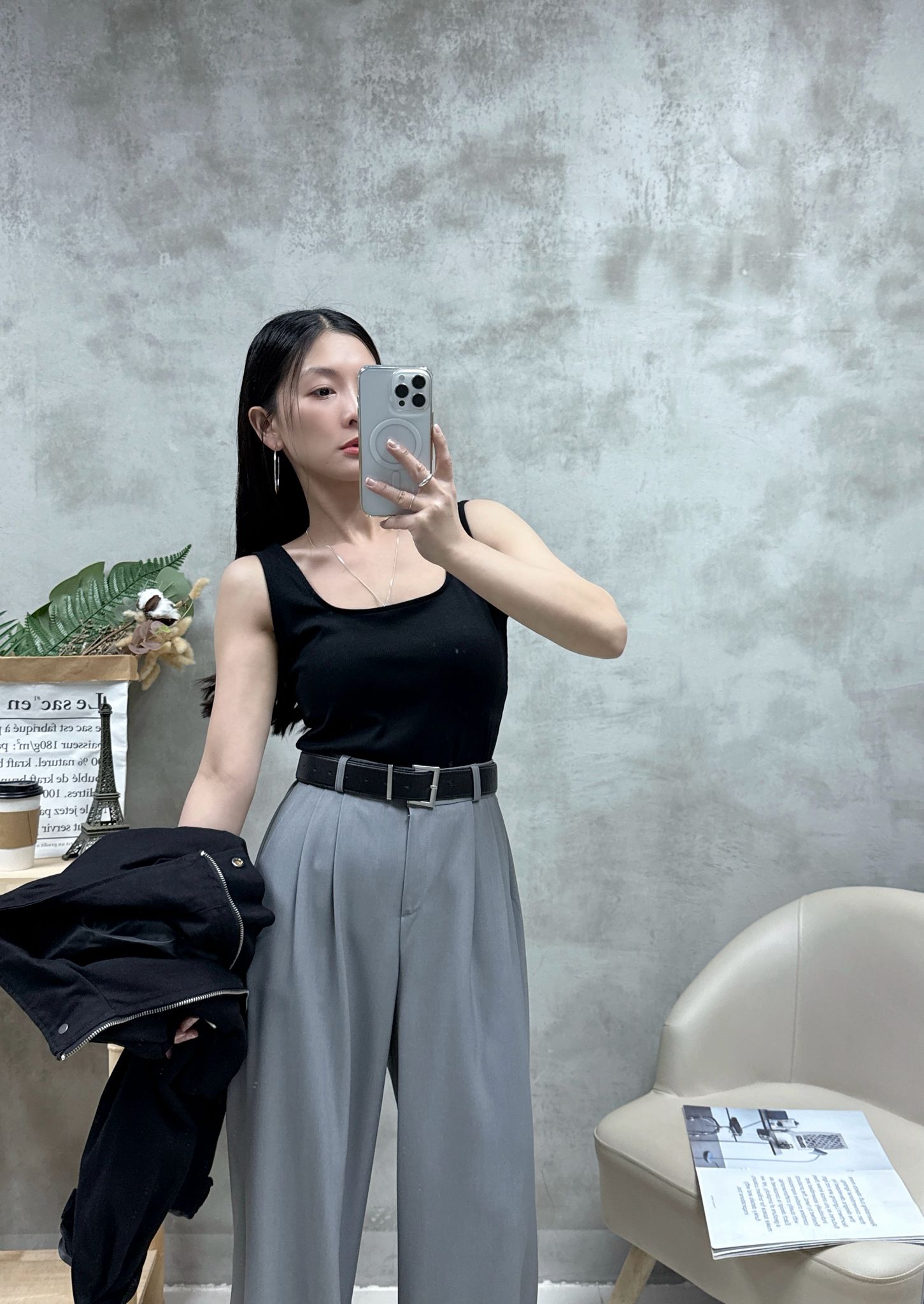 C03 方領暗紋背心