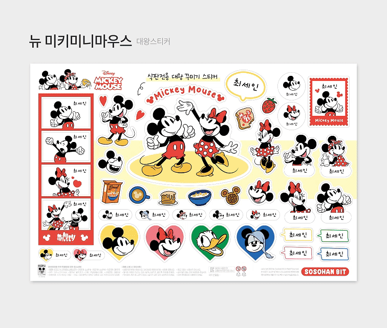 韓國🇰🇷Diseny系列防水文具餐具姓名貼紙